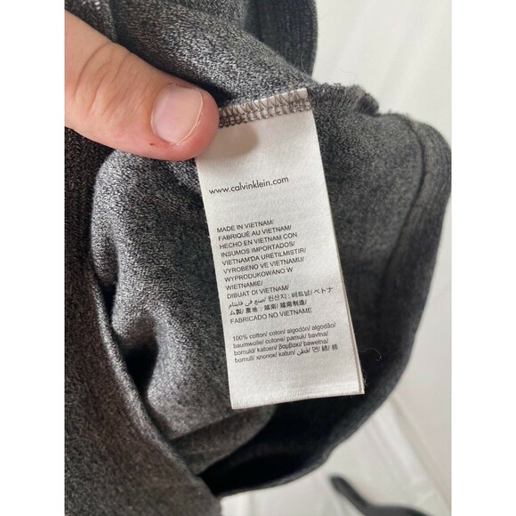 Calvin Klein Men's Sweatshirt Grey and Black 1/4 Zip High Neck Size Large - Picture 9 of 9